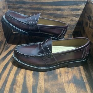 Nunn Bush Lincoln Mens 11M Burgundy Leather Classic Penny Loafer 8553805‎